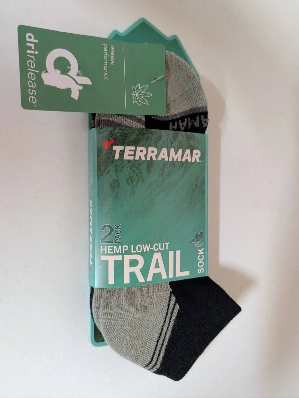 Terramar 2 Pack Hemp Low-Cut Trail Adult Socks M (Men's 7-8.5, Women's 8-9.5)